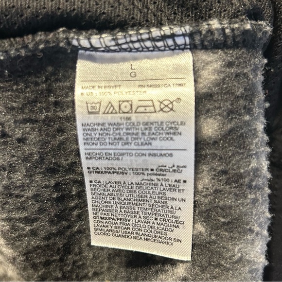 Old Navy Men’s Sherpa Quarter Zip Sweatshirt in Black Jack, Size Large - Picture 8 of 8